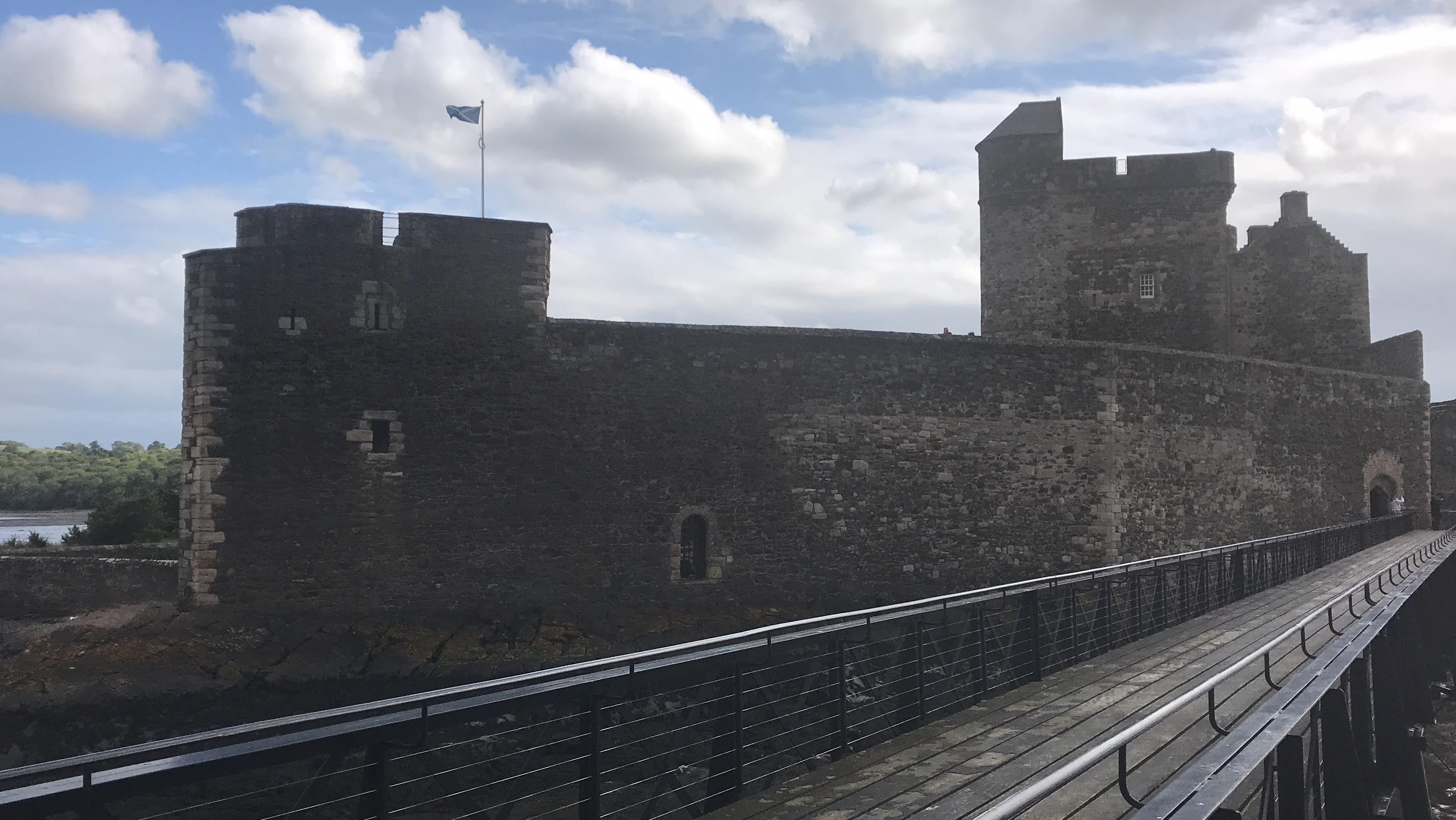 Blackness Castle extending toward the water on the Firth of Forth