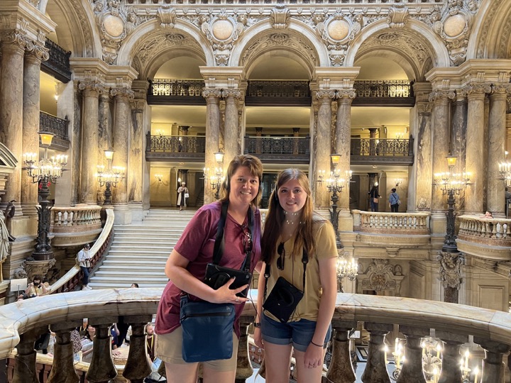 Angela's travel memory in Palais Garnier, Paris, France