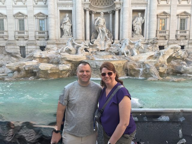 Angela's travel memory in Trevi Fountain, Rome, Italy