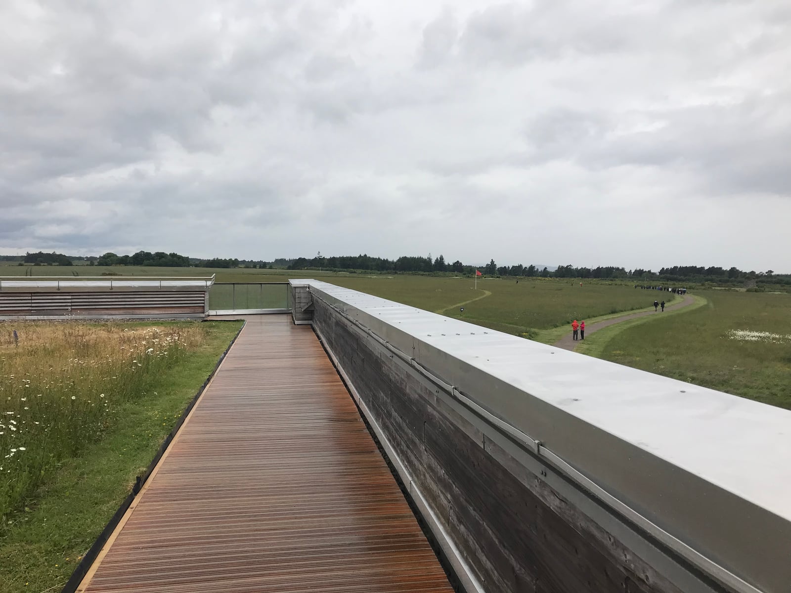 Culloden Battlefield viewed from the visitor center roof walkway