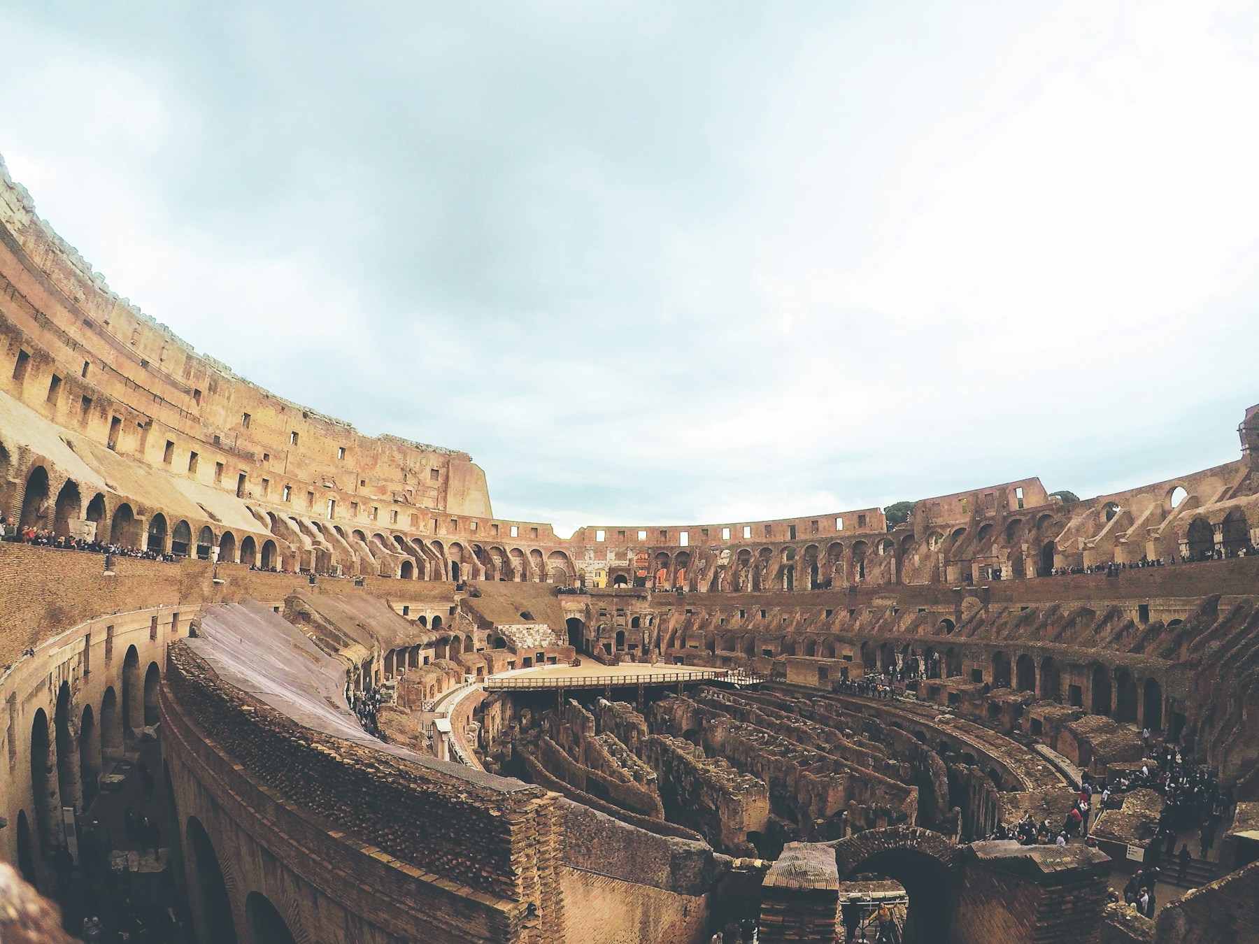 The Colosseum in Rome on a clear day