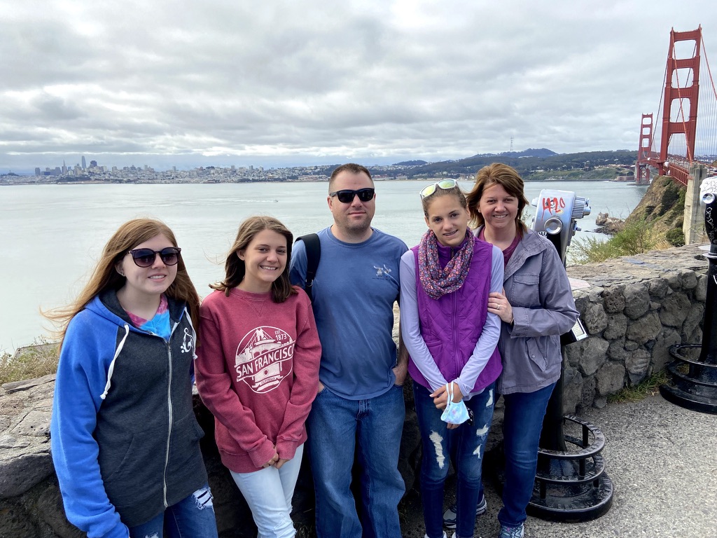 A family enjoying a day of travel together
