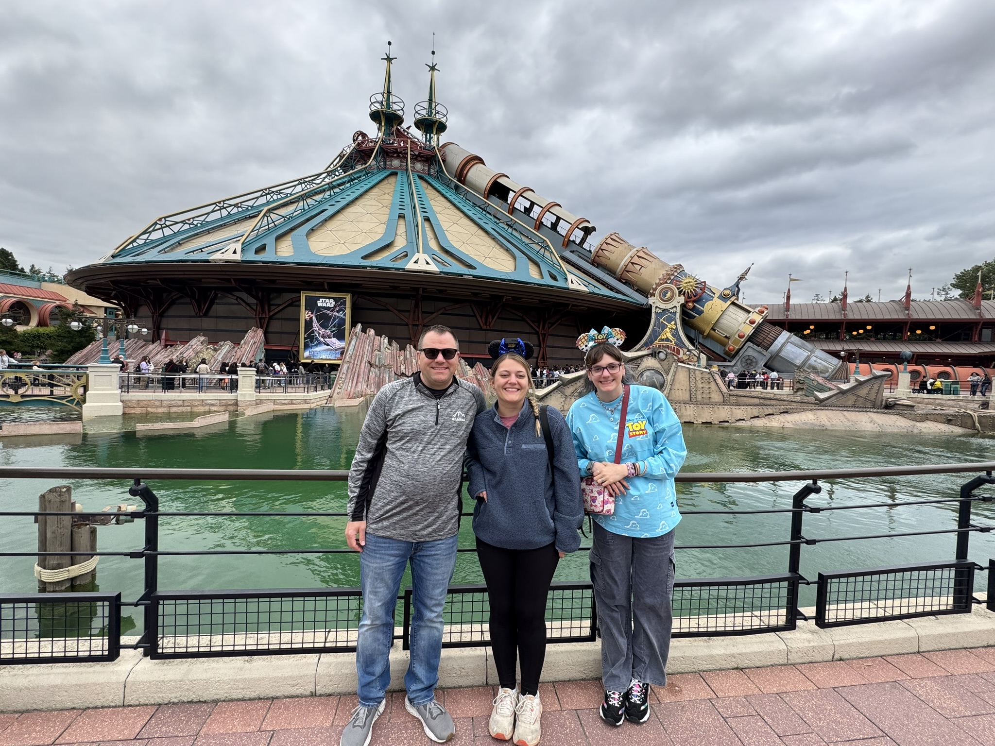 A family visiting Disneyland Paris